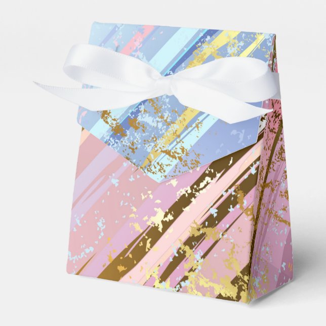 Textured Pink Background Favour Box (Front Side)