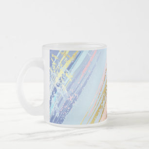 Textured Pink Background Frosted Glass Coffee Mug