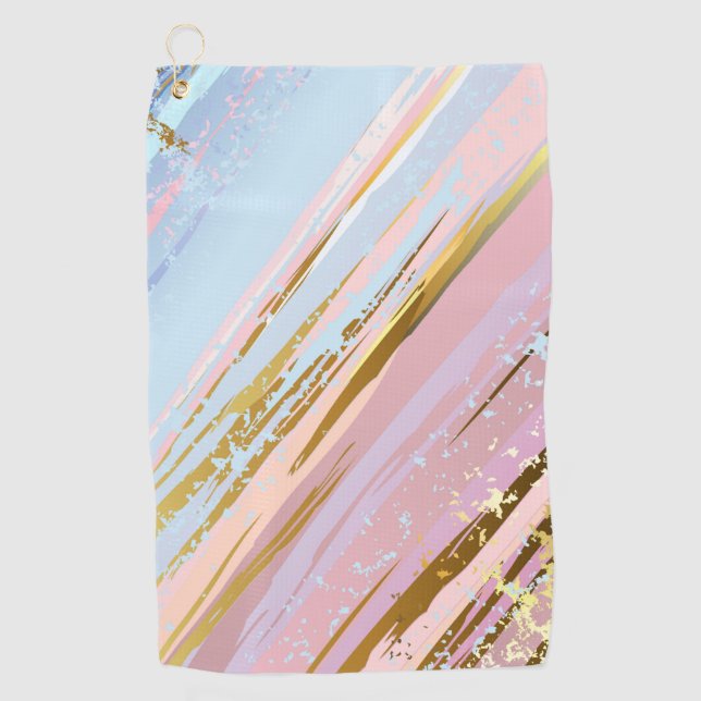 Textured Pink Background Golf Towel (Front)