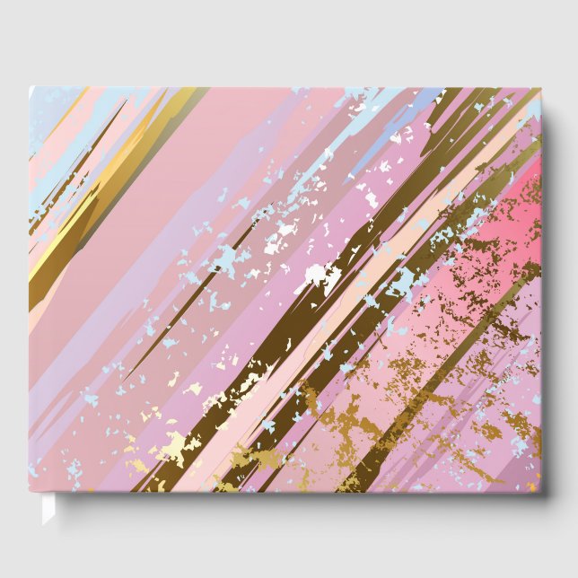Textured Pink Background Guest Book (Front)