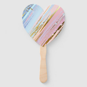 Textured Pink Background Hand Fan