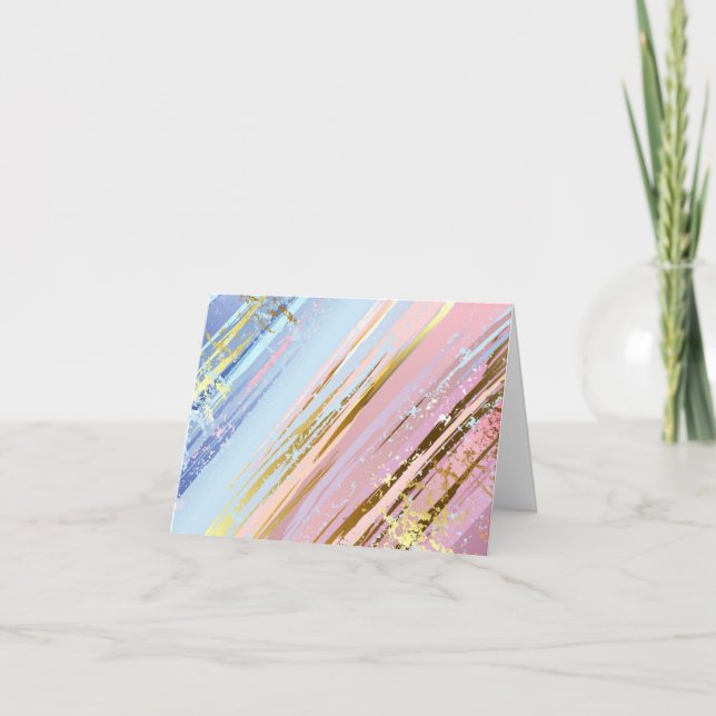 Textured Pink Background Holiday Card (Front)