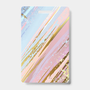 Textured Pink Background ID Badge