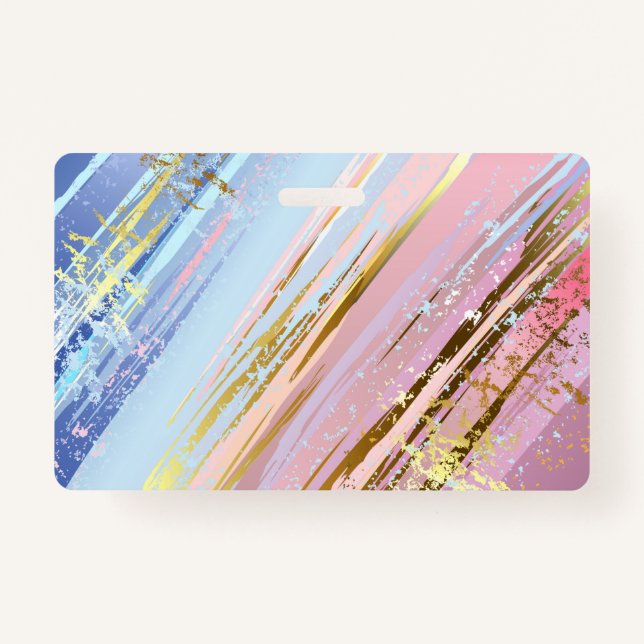 Textured Pink Background ID Badge (Front)