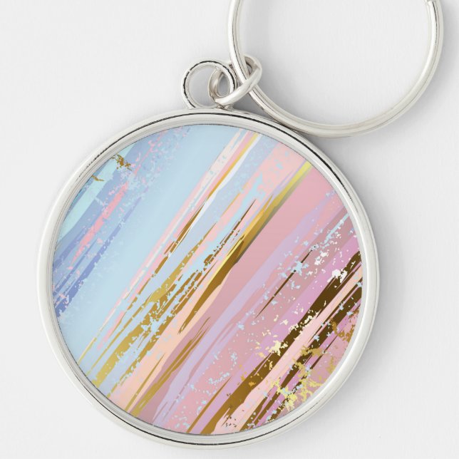 Textured Pink Background Key Ring (Front)