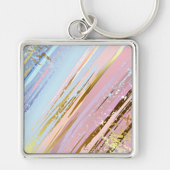 Textured Pink Background Key Ring (Front)