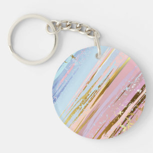 Textured Pink Background Key Ring