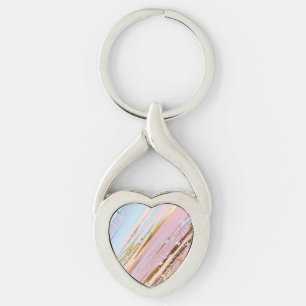 Textured Pink Background Key Ring