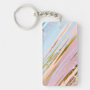 Textured Pink Background Key Ring