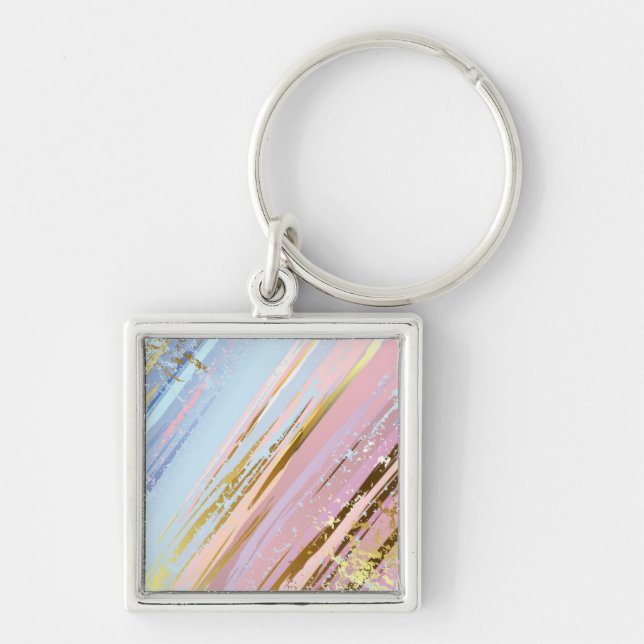 Textured Pink Background Key Ring (Front)
