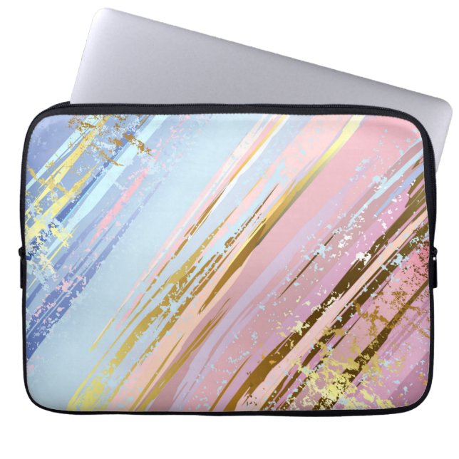 Textured Pink Background Laptop Sleeve (Front)