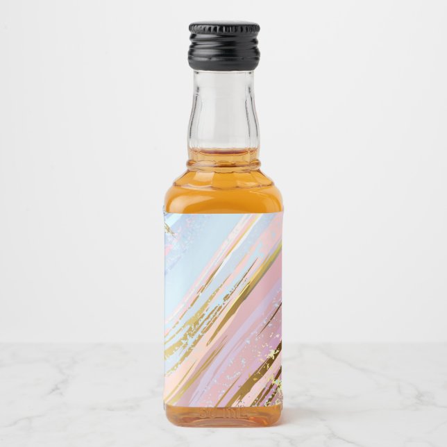 Textured Pink Background Liquor Bottle Label (Front)