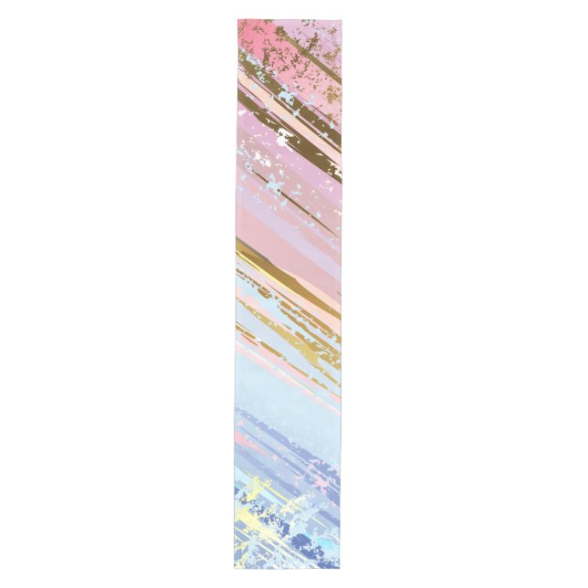 Textured Pink Background Medium Table Runner (Front)