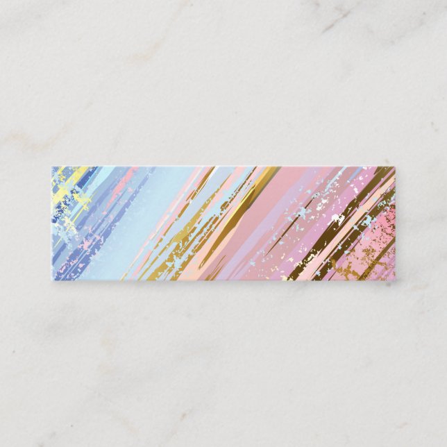 Textured Pink Background Mini Business Card (Front)