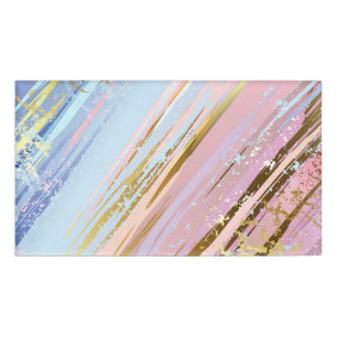 Textured Pink Background Name Tag