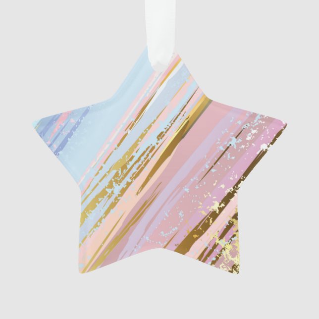 Textured Pink Background Ornament (Front)