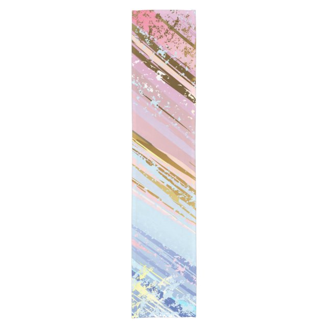 Textured Pink Background Short Table Runner (Front)