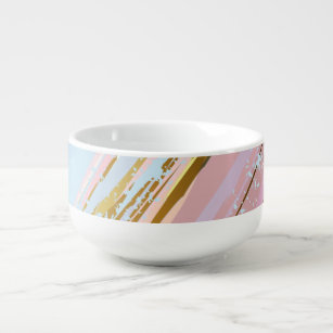 Textured Pink Background Soup Mug
