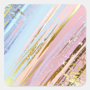 Textured Pink Background Square Sticker