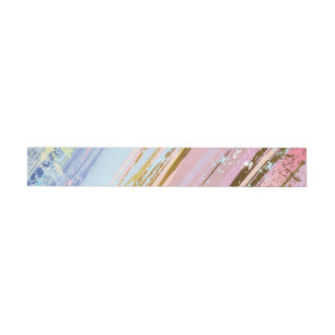 Textured Pink Background Wraparound Address Label