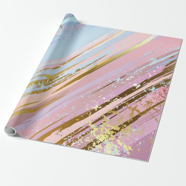 Textured Pink Background Wrapping Paper (Unrolled)