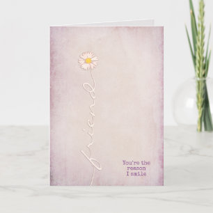 textured pink for friend thank you card