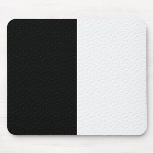 Textured Plain Black and White Mouse Mat