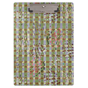 Textured Pointillism Grid Pattern Artwork Clipboard