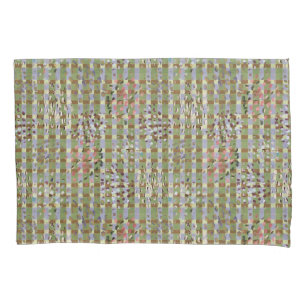 Textured Pointillism Grid Pattern Artwork Pillowcase