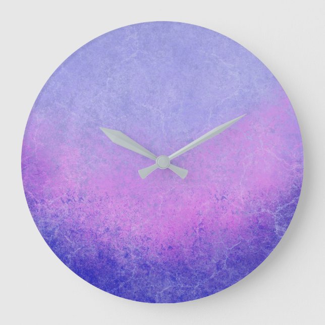 Textured Purple Ombre Large Clock (Front)