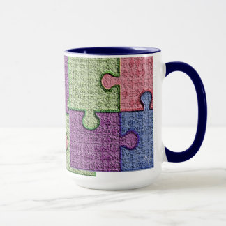Textured Puzzle Piece Mug