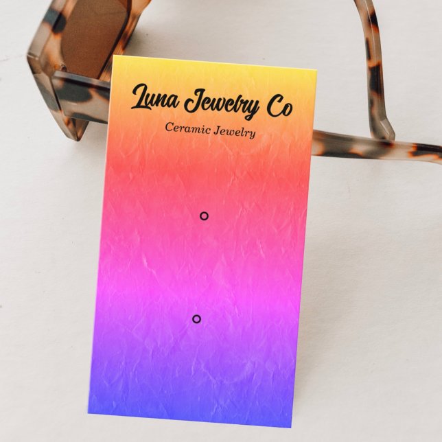 Textured Rainbow 2 Pin Jewellery Business Card (Creator Uploaded)
