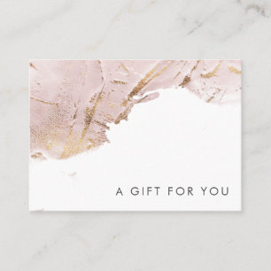 textured rose gold faux foil gift certificate