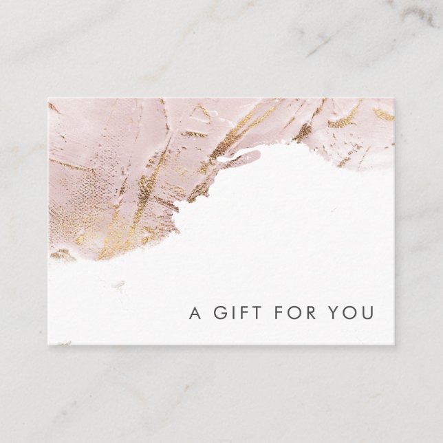 textured rose gold faux foil gift certificate (Front)