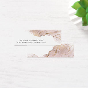 textured rose gold faux foil Wedding Website Card