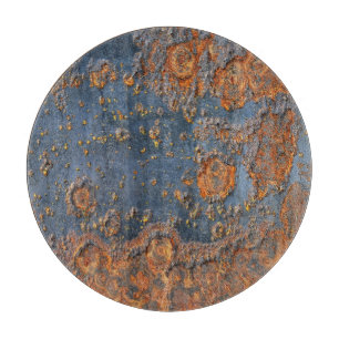 Textured rusted metal background. cutting board