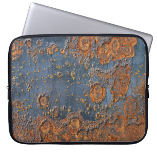 Textured rusted metal background. laptop sleeve