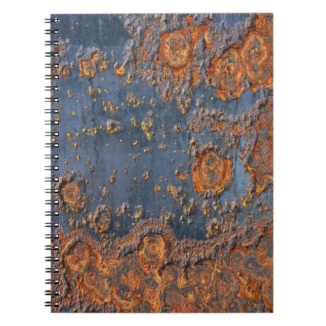 Textured rusted metal background. notebook (Front)