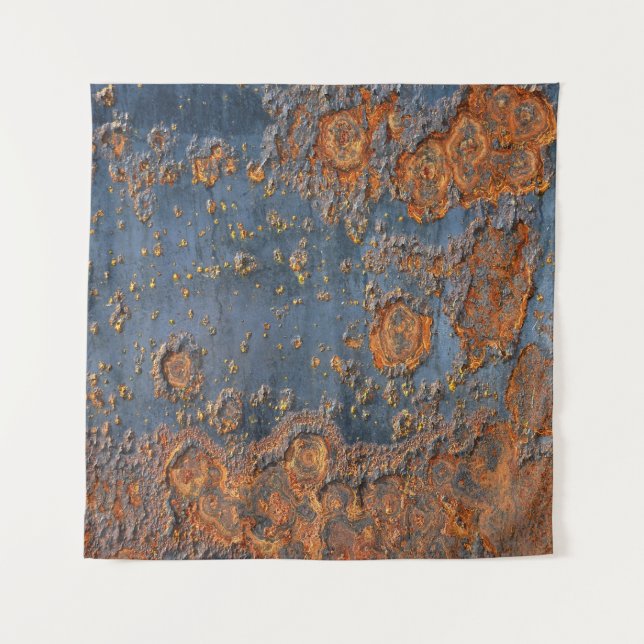 Textured rusted metal background. tapestry (Front)