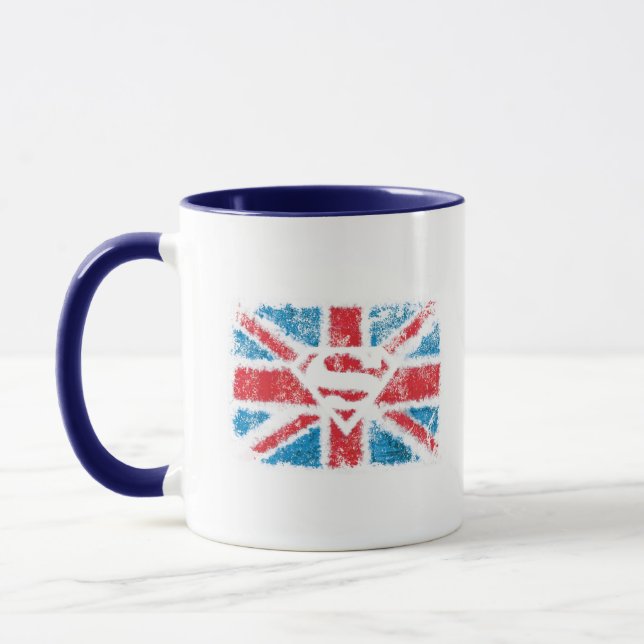 Textured S-Shield Over Flag Mug (Left)