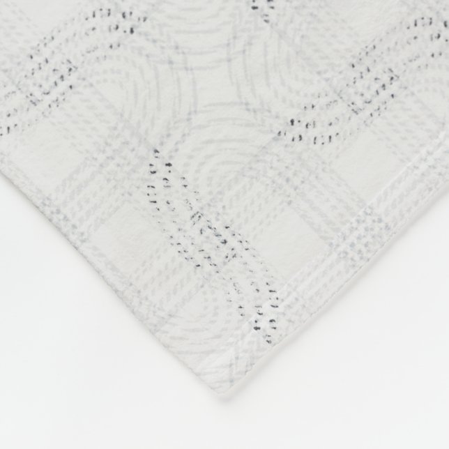 Textured solid white.  fleece blanket (Corner)