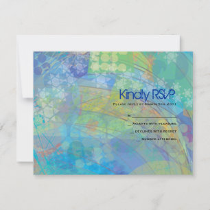 TEXTURED STARS Bar Bat Mitzvah Reply Card