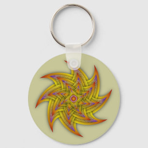 Textured Stars Key Ring