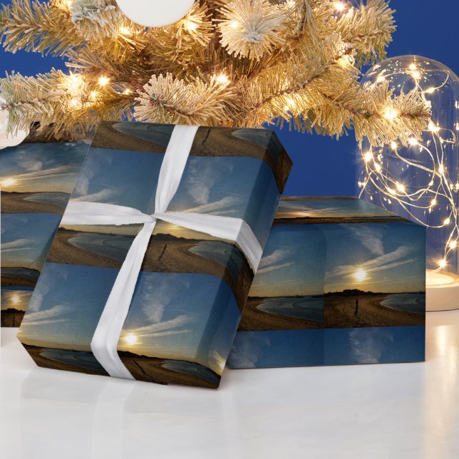 Textured Sunset by Shirley Taylor Wrapping Paper (Holidays)