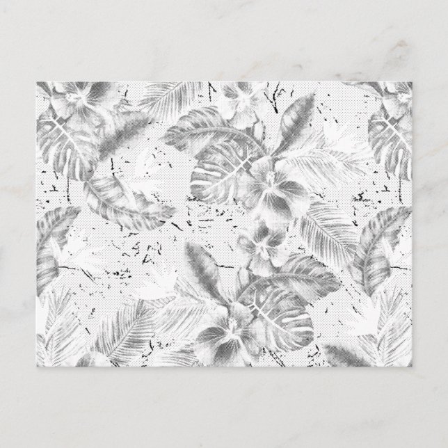 Textured Surface Postcard | Monochrome Design (Front)