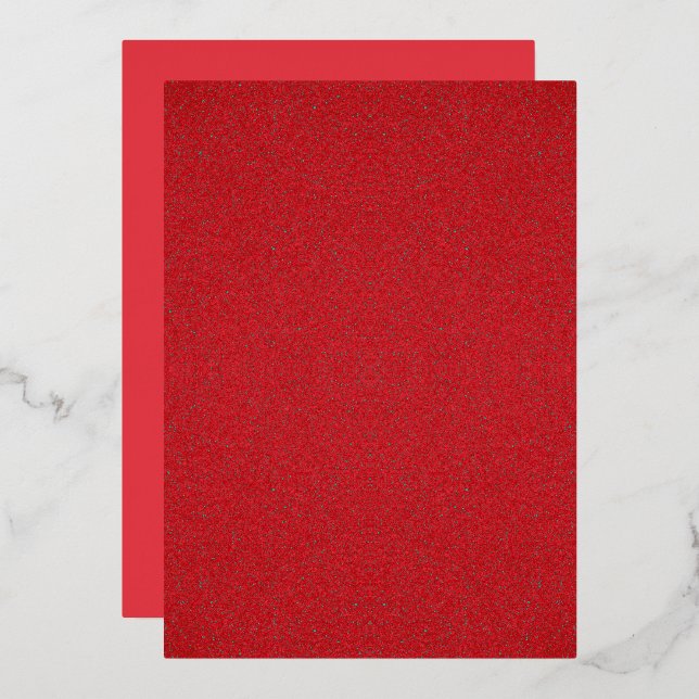 Textured Tomato Red Foil Invitation – Customisable (Front/Back)