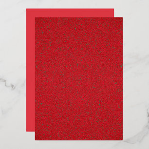 Textured Tomato Red Foil Invitation – Customizable