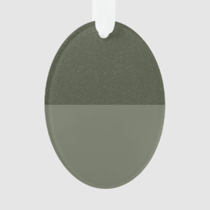 Textured Top Moss Green Acrylic Ornament (Custom)