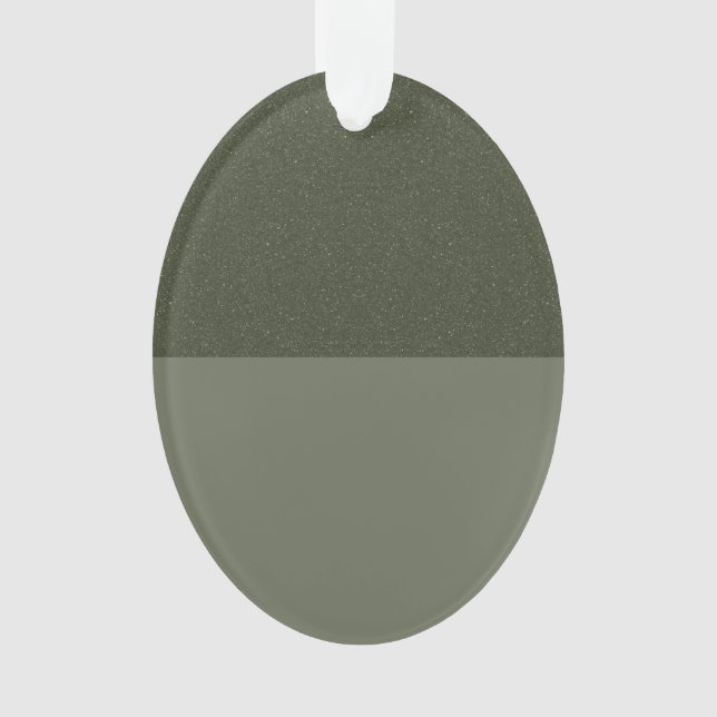 Textured Top Moss Green Acrylic Ornament (Custom) (Front)