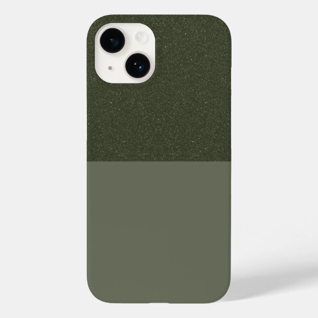 Textured Top Moss Green iPhone 14 Case – Customise (Back)